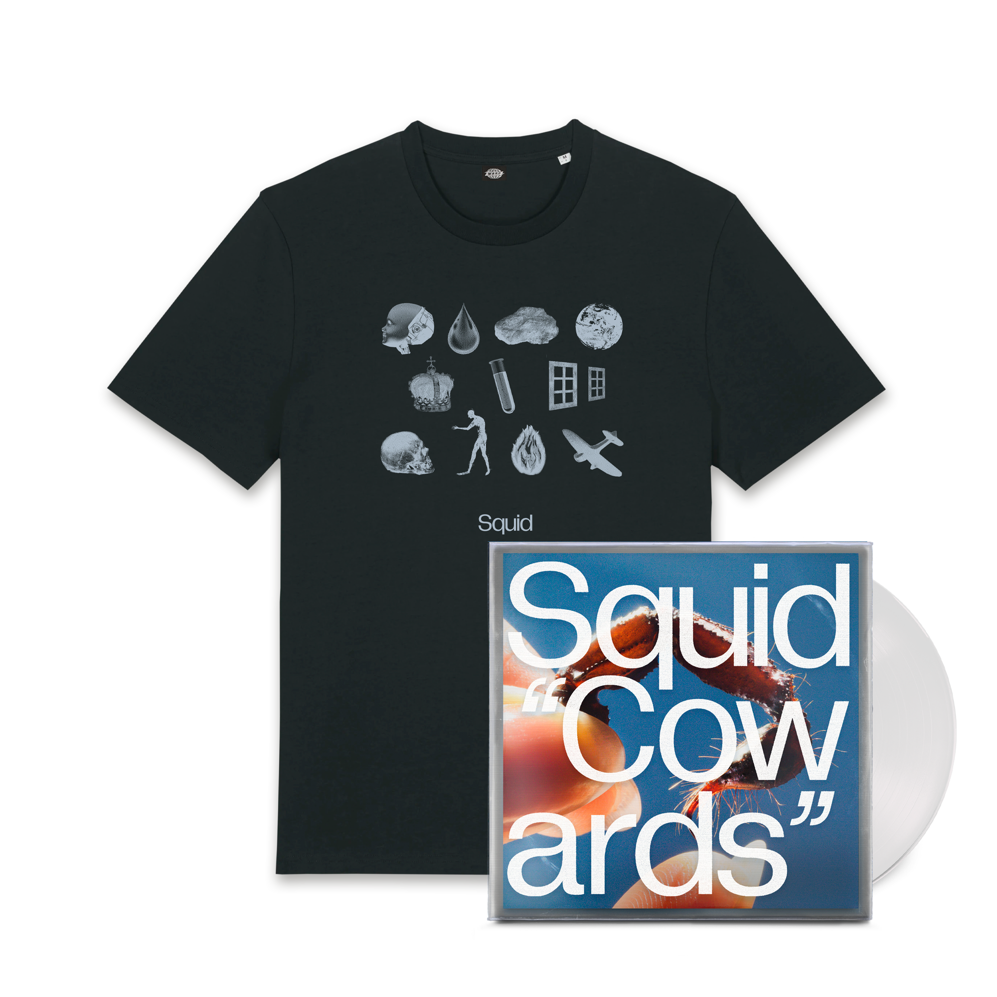 Cowards + T-Shirt Bundles. Bundle - Clear Vinyl + T-Shirt