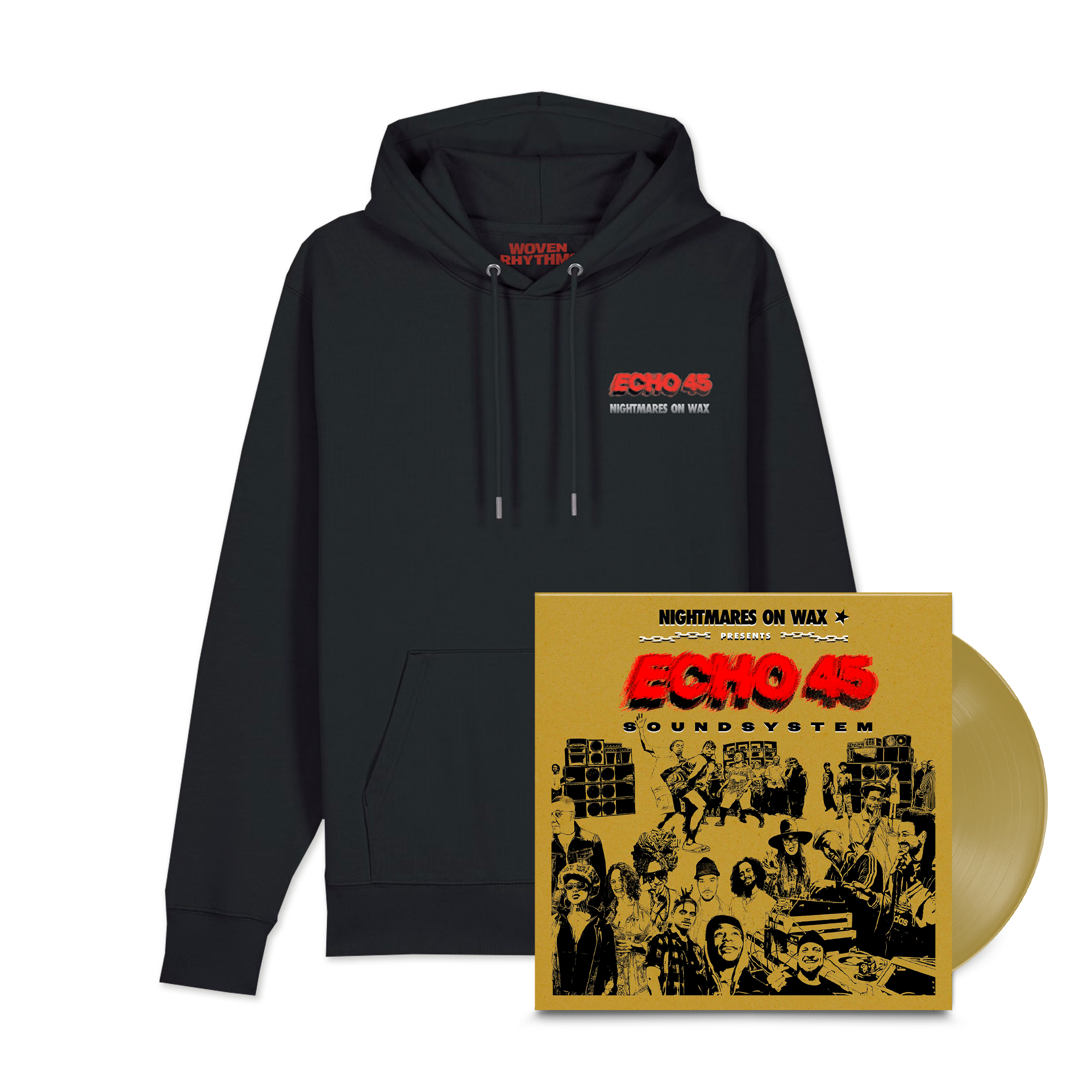 Nightmares on Wax Echo 45 Bundles. Bundle - Echo 45 Vinyl + Hoodie