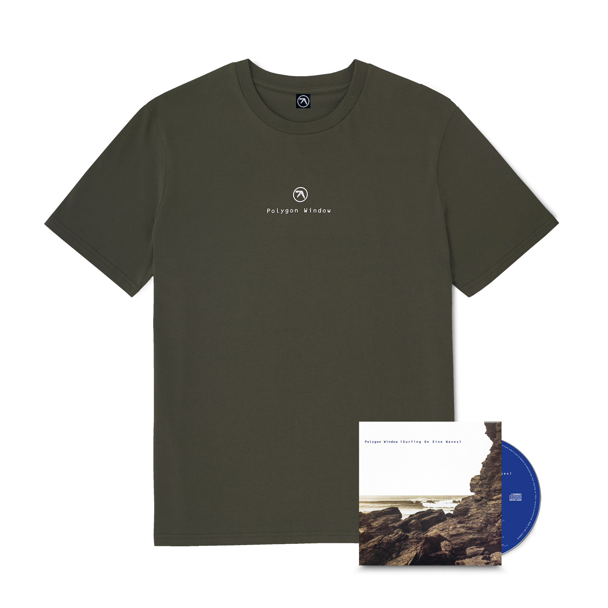 ミュージシャン Polygon Window T-Shirt Military Green XL Polygon Window CD + T-Shirt by Polygon Window - Merch - WARP