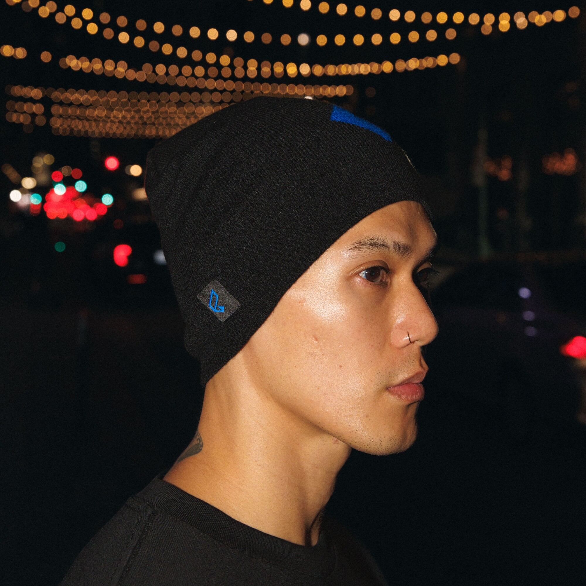 Anjuna Skull Cap Beanie / Black & Blue