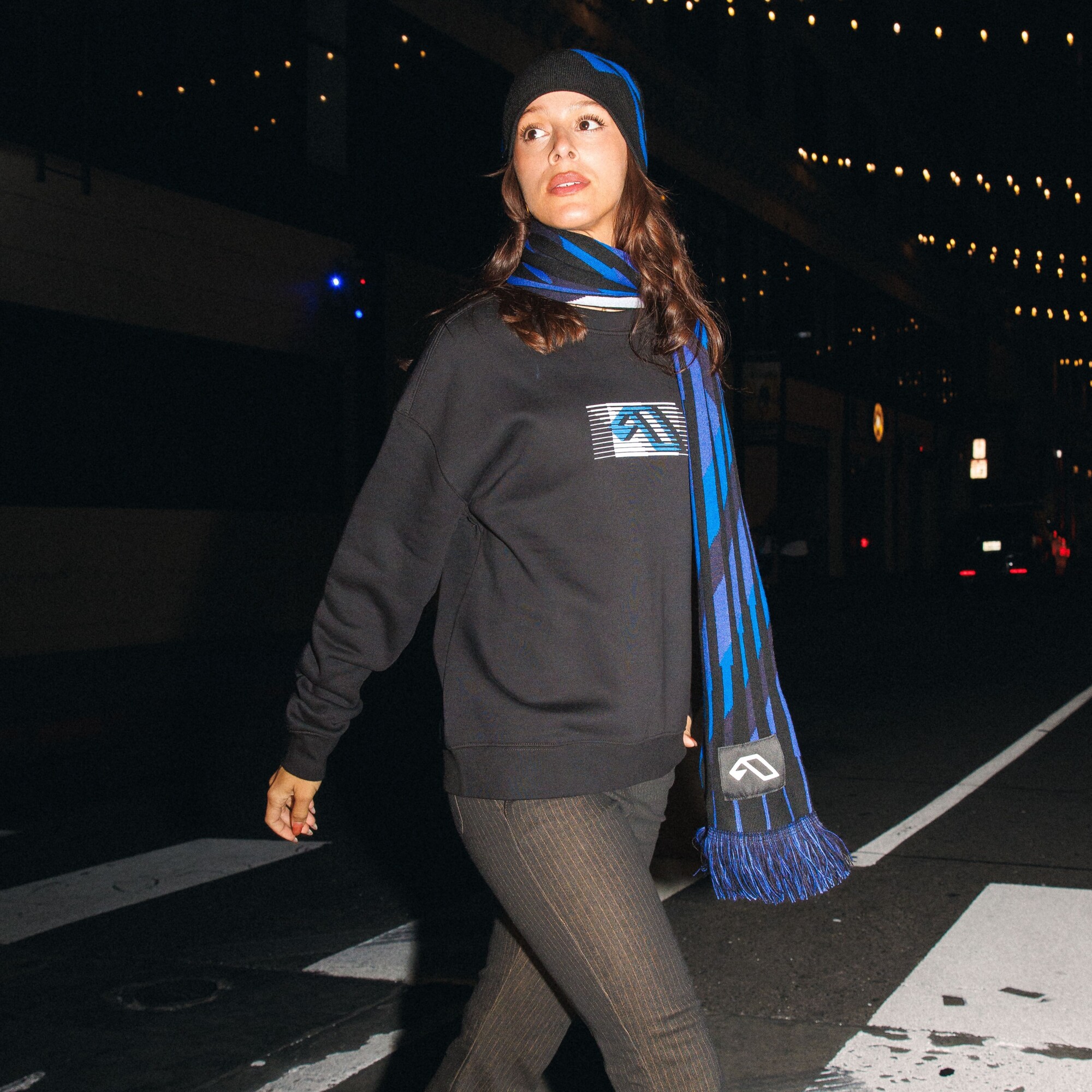 Anjuna Scarf / Black & Blue