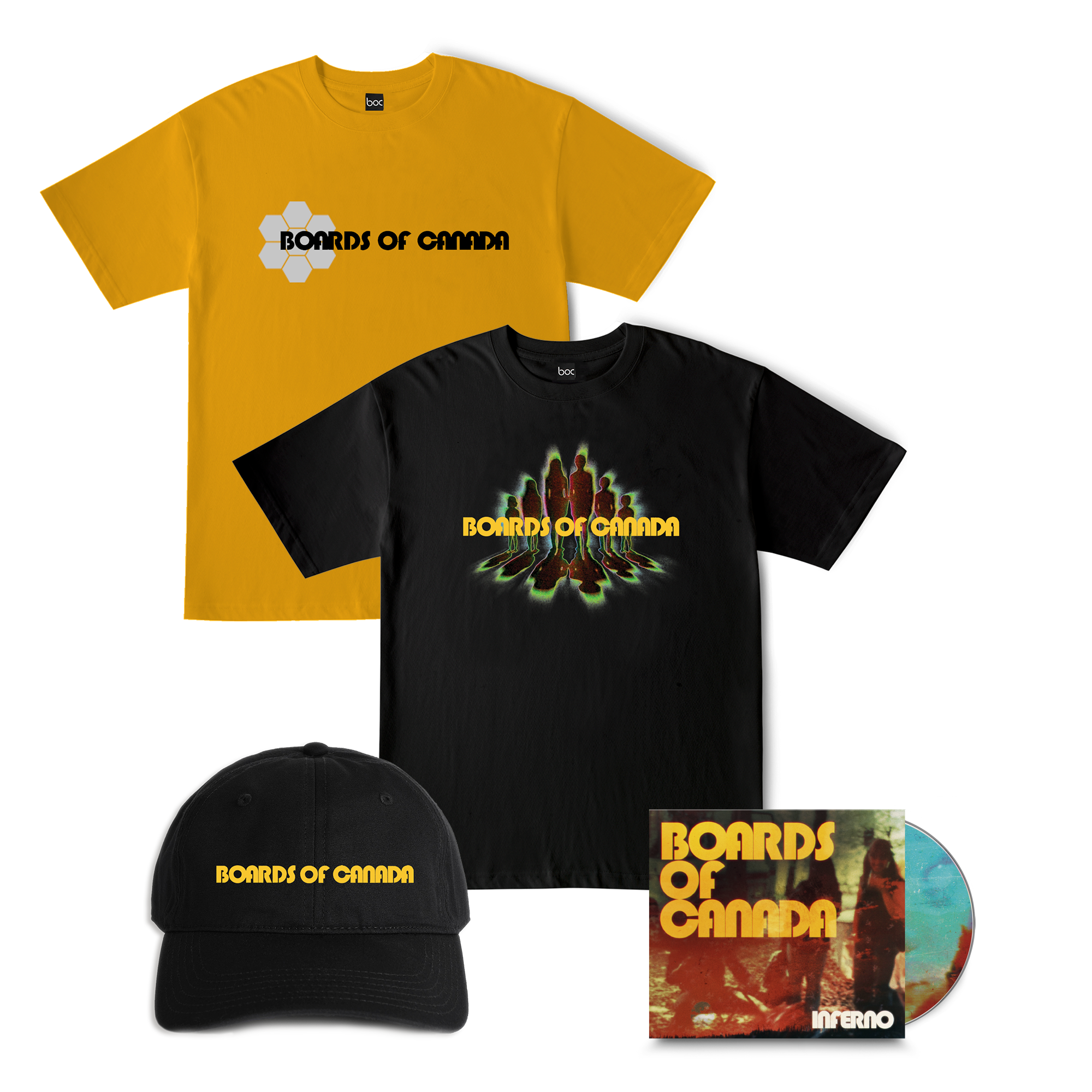Inferno T-Shirt + T-Shirt + Cap Bundles by Boards of Canada 