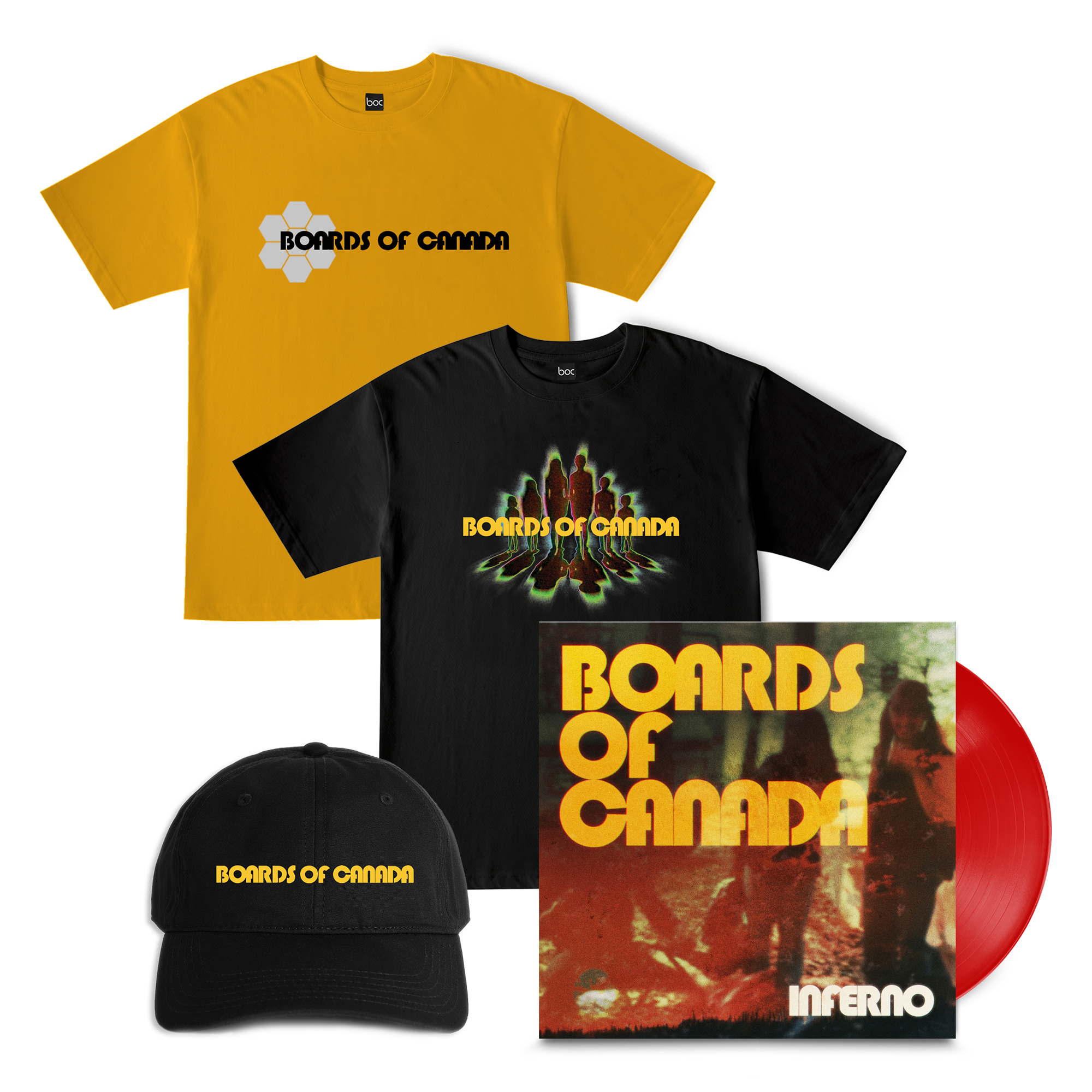 Inferno T-Shirt + T-Shirt + Cap Bundles by Boards of Canada 