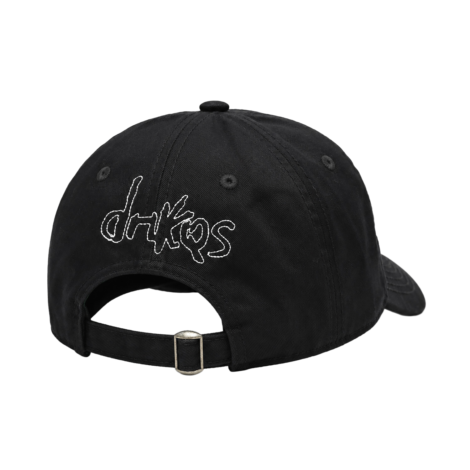 Hat, - Drukqs Embroidered Cap - Black by Aphex Twin - Merch - WARP