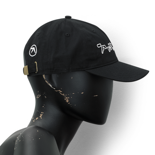 Aphex Twin - Aphex Script Logo Cap - Black. Aphex Twin.