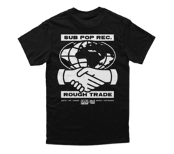 Sub Pop - Rough Trade 35th Anniversary Black T-Shirt. Sub Pop.