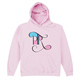 Pink & Blue Elegant Logo Hoodie