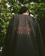 Tresor Records Orange Outline Logo on Faded Black Long Sleeve