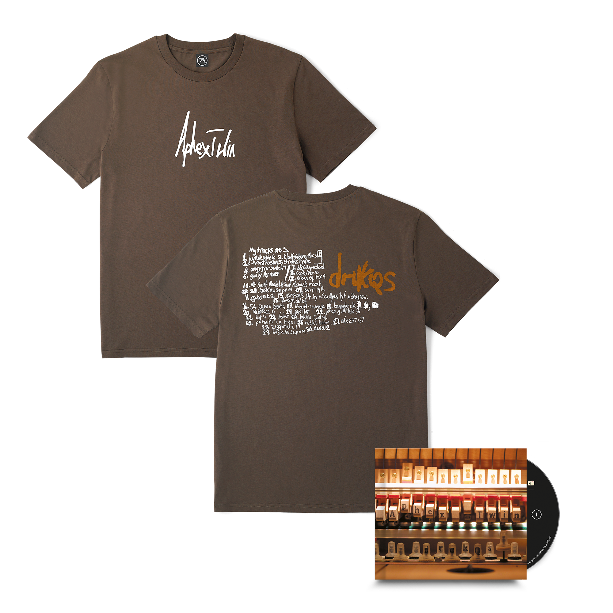 Drukqs + Handwritten Tracklist T-Shirt Bundles