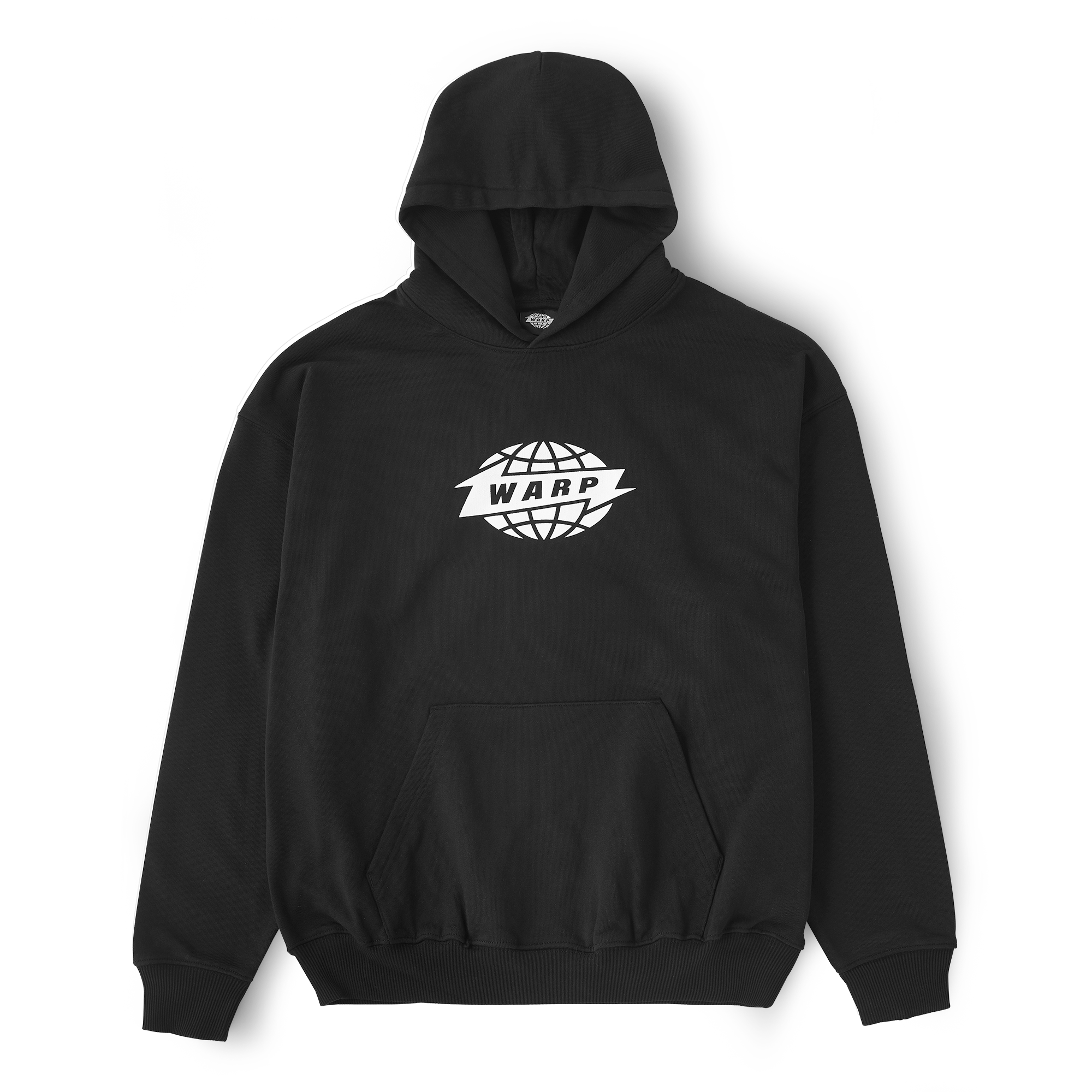 Warp Logo Heavyweight Hoodie - Black