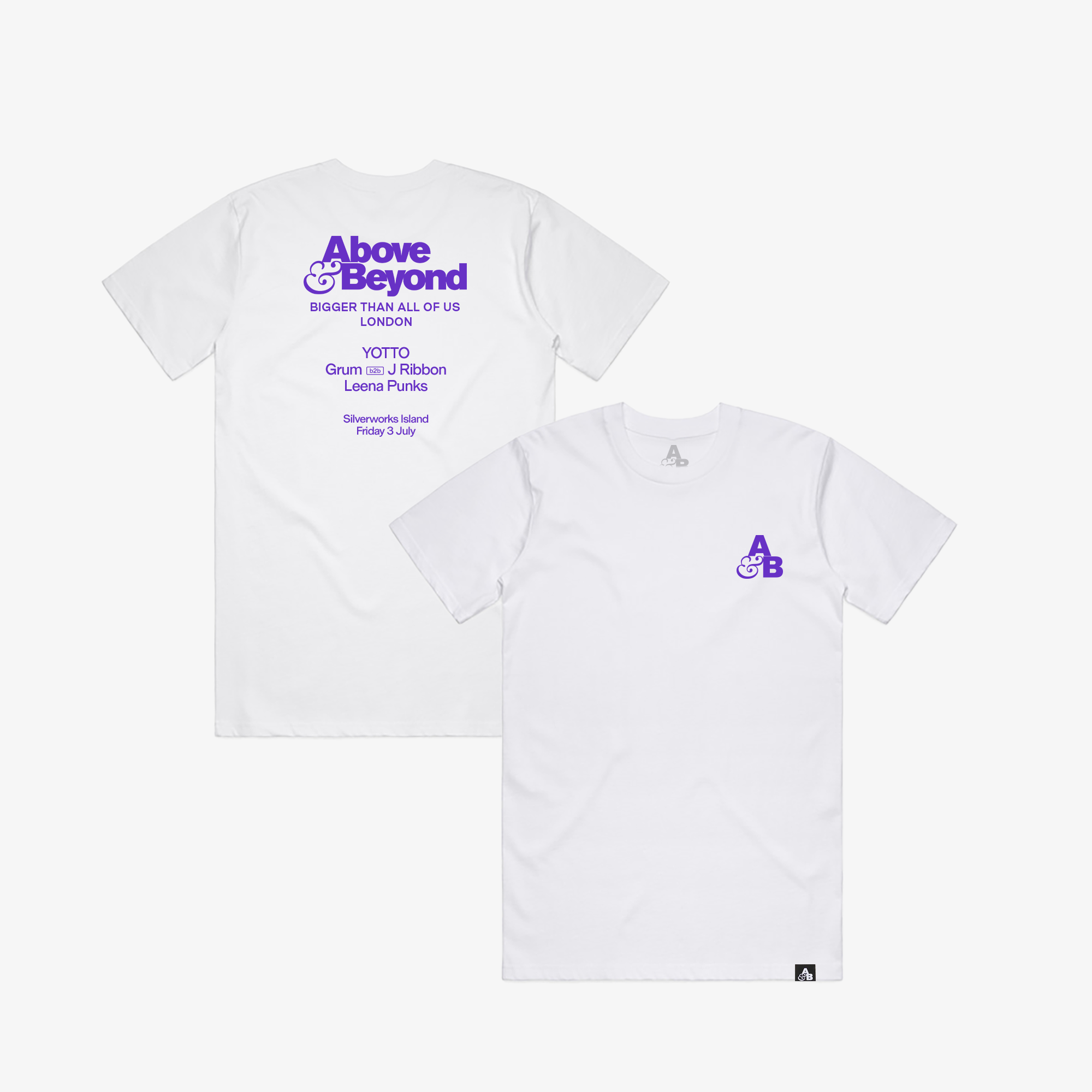 Above & Beyond Silverworks Island 2026 Line-up Tee / White