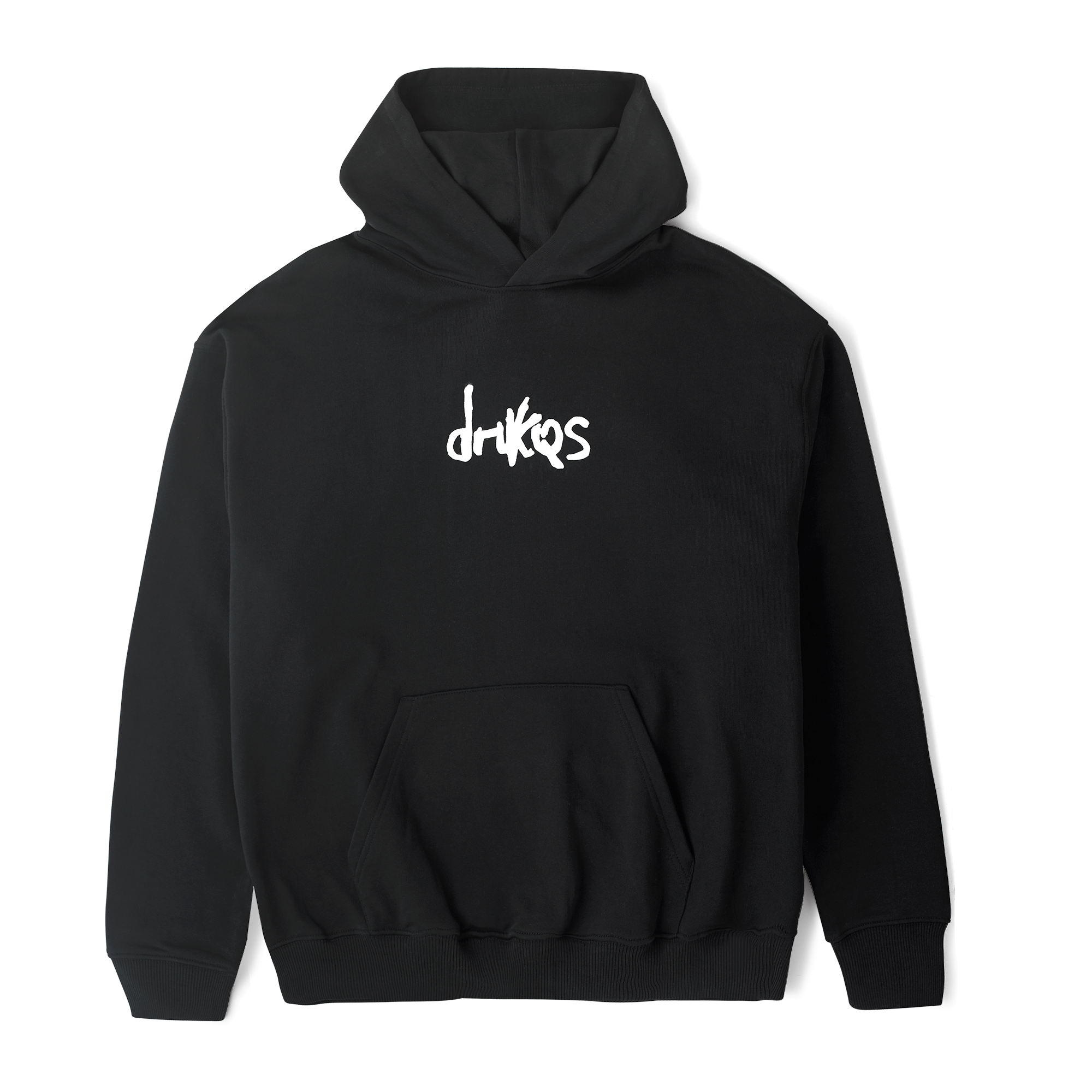 Drukqs Dual Logo Heavyweight Hoodie - Black