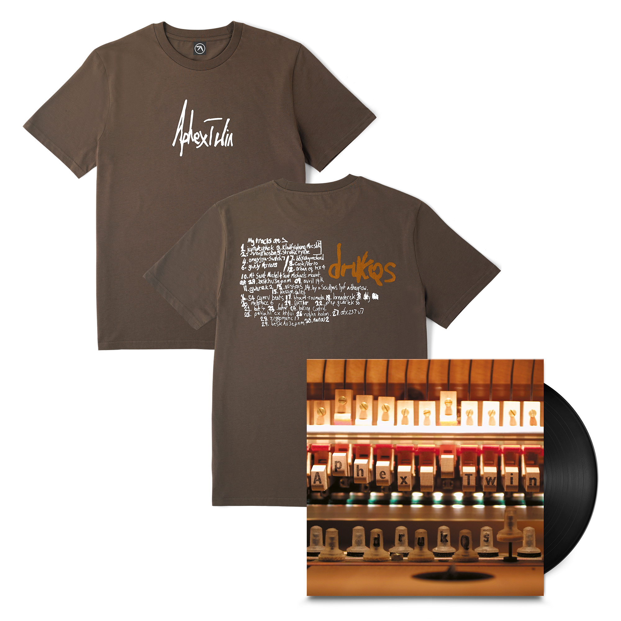 Drukqs + Handwritten Tracklist T-Shirt Bundles
