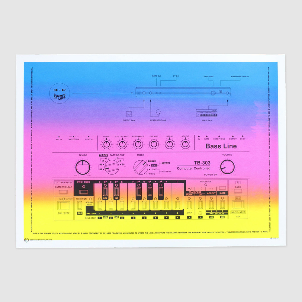 Entwurf - Roland TB-303: Summer of Love 88-89 Edition Multicolour