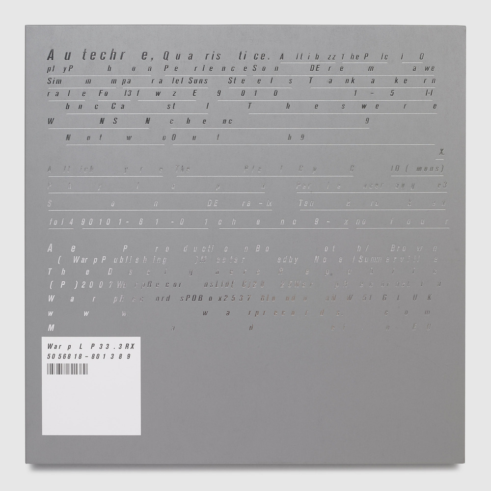 Autechre - Quaristice (4LP Limited Edition). Bleep.