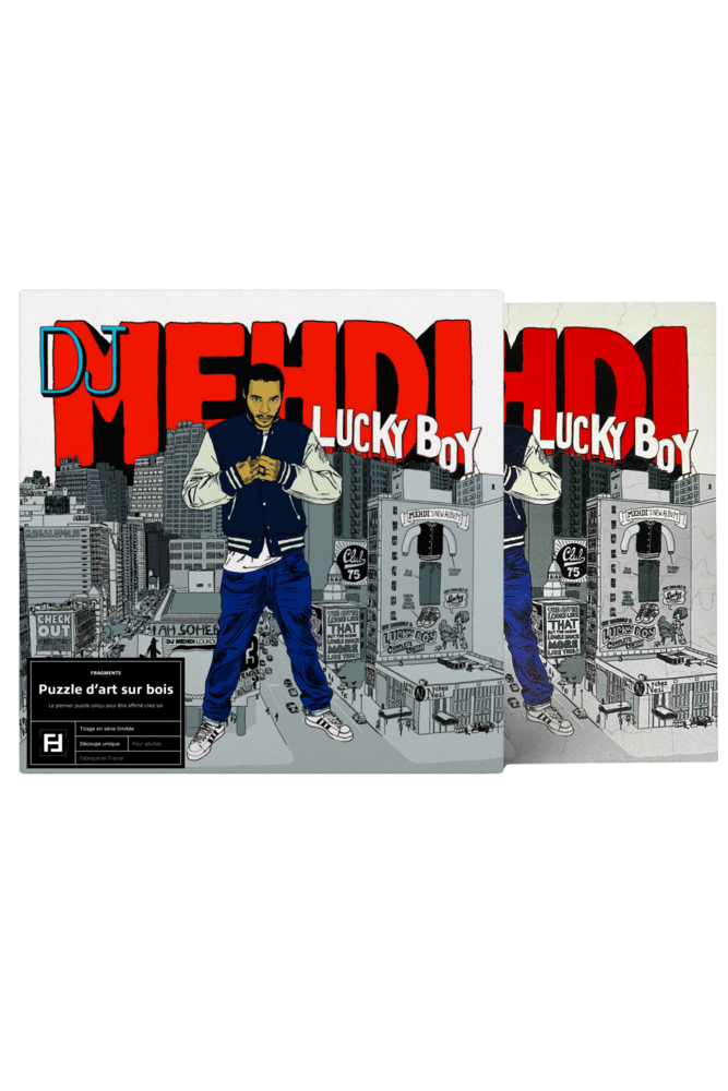 DJ Mehdi Lucky Boy オリジナル レコード DJ MEHDI - Lucky Boy - Wooden Art Puzzle. Ed Banger records.