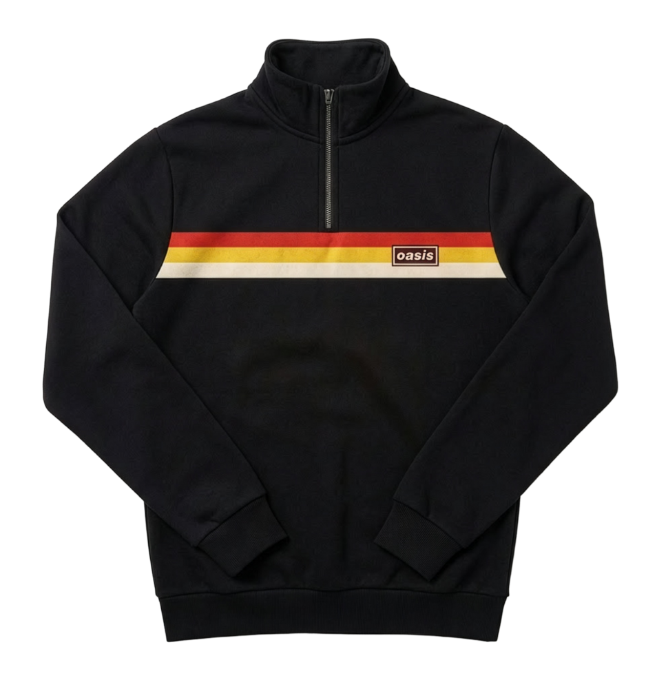 Oasis - Don't Look Back In Anger Quarter Zip Sweater. Oasis.