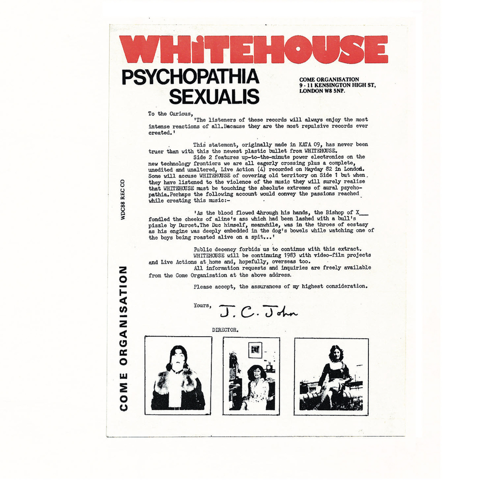 Whitehouse ／ psychopathia sexualis Whitehouse - Psychopathia Sexualis (Legacy Edition). Bleep.