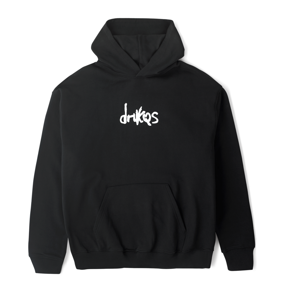Aphex Twin - Drukqs Dual Logo Heavyweight Hoodie - Black. Bleep.