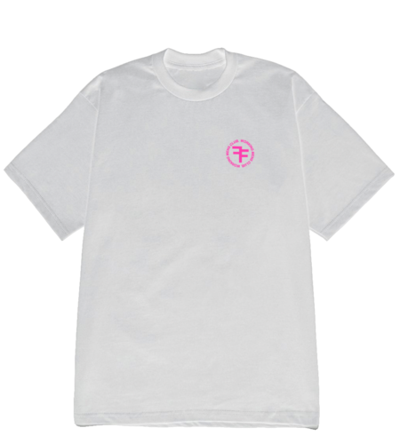 Working Men's Club - White T-Shirt with Pink print. Working