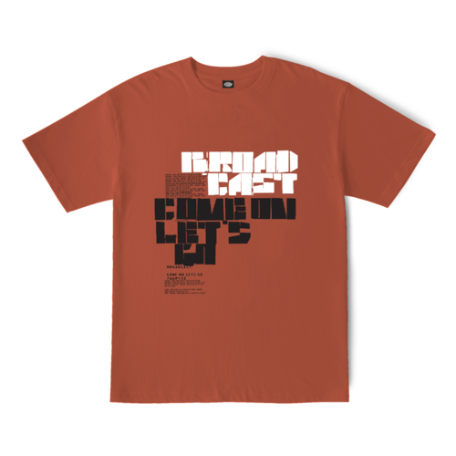 Broadcast - Come On Let's Go T-Shirt - Red. Bleep.