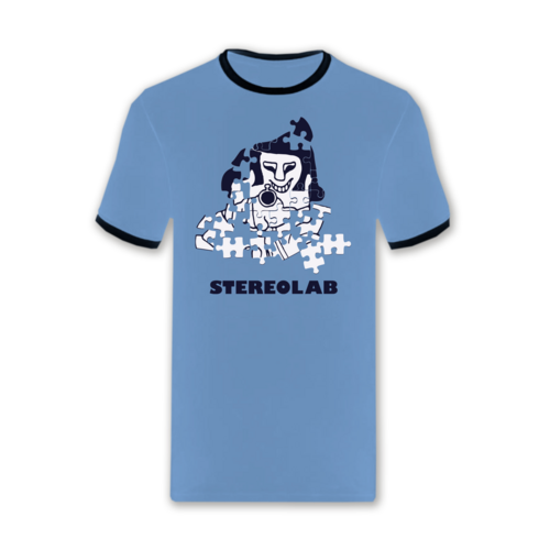 Stereolab - Little Pieces of Stereolab Light Blue Ringer T-Shirt