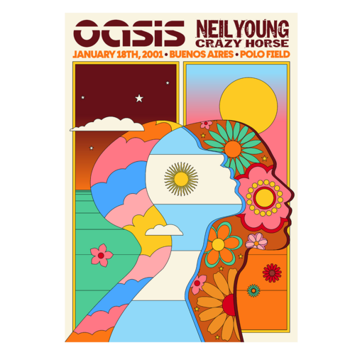 Oasis - Tokyo Shibuya Club Quattro '94 Gig Poster. Oasis.