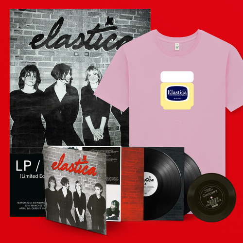 Elastica - Pink Vaseline Tee. Rough Trade.