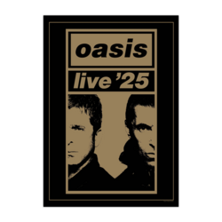 oasis live'25 ブランケット Oasis - Gold Split Faces Live '25 Poster. Oasis.