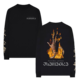 Flying Lotus 'Fire Is Coming' Black Long Sleeve T-shirt