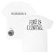 Flying Lotus 'Fire Is Coming’ White T-shirt