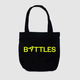 Battles Logo Yellow on Black Tote