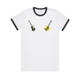 Custom Guitars White Ringer T-Shirt